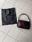 Alexander McQueen Shoulder Bag Black Floral Pattern Genuine Leather From Japan