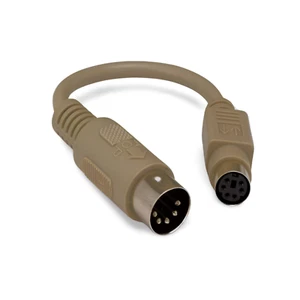 6in Keyboard Adapter PS2 to AT Mini DIN 6 Female to DIN 5 - Beige - Picture 1 of 1