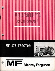 Massey-Ferguson MF 175 Tractors Operator's Manual Very Nice - Picture 1 of 1