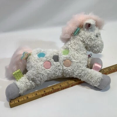 TAGGIES Mary Meyer CABALLO Esponjoso Rosa Melena Cola Lunares Peluche Bebé Usado en Excelente Condición Foto 1 de 4