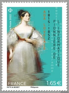 france 2022  Countess Ada LOVELACE 1815 1852  English mathematician writer 1v - Picture 1 of 1