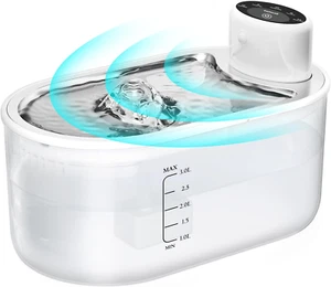 3L Katzenbrunnen kabellos, 5000Mah batteriebetrieben Trinkbrunnen für Katzen wi - Bild 1 von 12