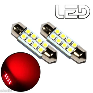 2 Ampoules navette c5w 36 mm 36mm 8 LED ROUGE Habitacle Plafonnier coffre boite - Picture 1 of 1