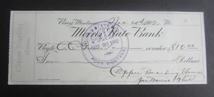 1902 - PONY MONTANA - BANKSCHECK - Clipper Boarding House - Bild 1 von 1