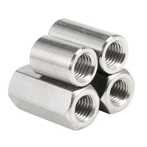 304 Stainless Steel Extension Round/Hexagon Connector Connecting M2 M2.5 M3-M24 - Picture 1 of 5