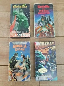 Godzilla VHS Lot *4* : The Sea Monster, Mothra, Gigan 1985 Version Sci-Fi Cult - Picture 1 of 6