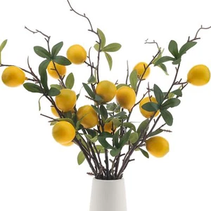 19.3inch Simulation Artificial Lemon Branches Fake Fruit Yellow Decoration fo... - Picture 1 of 7