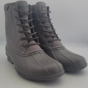 Sperry Mens Boots M's Saltwater Duck Grey Size 7.5 STS24641 - New w/o Box - Picture 1 of 9