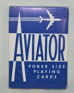 Vintage Aviator Poker 914 Size Playing Cards Blue Box - Picture 1 of 3