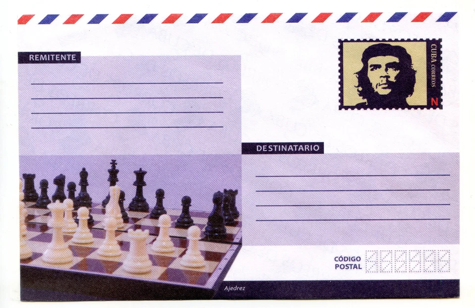 ENTERO POSTAL, AJEDREZ, CHESS, ERNESTO GUEVARA - Imagen 1 de 1