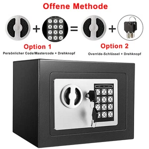 4.6L Safe Tresor Feuerfest Möbeltresor Dokumententresor Geldschrank Wandtresor - Bild 1 von 23
