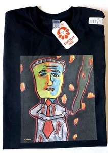 Cohan art Advertising Black T-Shirt New w/ Tags Size XL - Custom Ink 100% Cotton - Picture 1 of 5