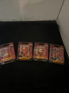 Disney Incredibles Mini Figures Cake Toppers Stocking Stuffers Set Of 4 M10 JZ1 - Picture 1 of 2