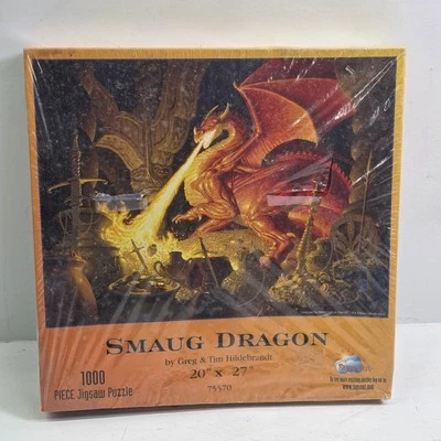 Jigsaw Puzzle Fantasy Mythology Smaug Dragon of Erebor Hobbit LOTR 1000 Pc NWD - Image 1 of 4