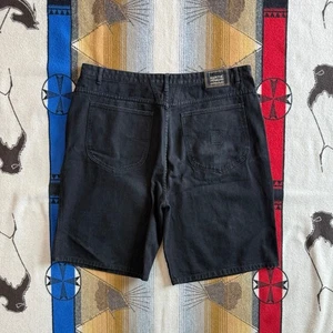 Vintage Y2K Marithe Francois Girbaud Baggy Denim Jean Shorts Black Size 44 Skate - Picture 1 of 11