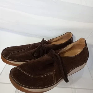 Clarks Shoes Artisan Brown Leather Suede Lace-up UK 6 Casual Active Air Comfort - Picture 1 of 12