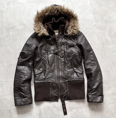 朋克皮革轰炸机夹克肩带人造毛皮 LGB If Six Was Nine Tripp NYC Vibe — 第 1/4 张图片