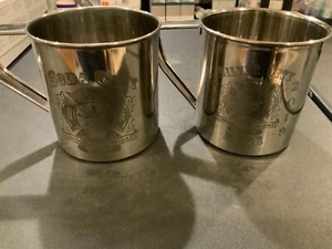 Soda City Fire Dept & Silver City Fire Department Stainless Beer Mugs - Picture 1 of 3