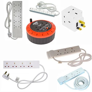 2 4 6 GANG WAY UK VERLÄNGERUNG BLEIKABEL BUCHSE CE GEKENNZEICHNET NETZROLLE MULTI STECKER - Bild 1 von 20