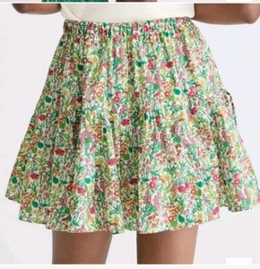 NWT J. Crew Tiered Mini Skirt Liberty London Floral Song Sz S Bohemian Boho - Picture 1 of 17