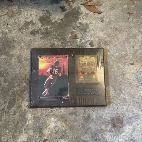 JOE MONTANA PLAQUE With Card SAN FRANCISCO 49ers Sweet Sixteen Pro Set NFL Cover