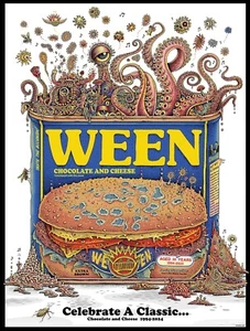 🍔 EMEK Ween Chocolate & Cheese Poster 30th Anniversary #/300 Spam Art Print - Picture 1 of 2