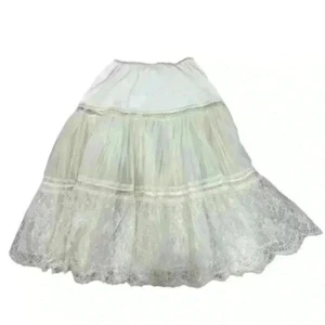 Vintage Saramae Dessous Bergdorf Goodman 50er Jahre Spitze Ösen Petticoat Slip XS - Bild 1 von 11