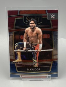 2022 #4 Mansoor Panini Select WWE Smack Down Concourse Level Red and Blue 🔥🔥