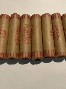 1958-D Lincoln Grano Penny Cent-BU Avvolto Rotolo Completo - Foto 1 di 5