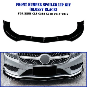 Schwarz Frontspoilerlippe Splitter Lippe Für Benz CLS X218 C218 CLS550 14-17 - Picture 1 of 11