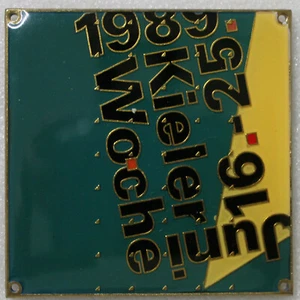 SAILING SEGELN TEILNEHMER PARTICIPANT PLAKETTE * KIEL REGATTA KIELER WOCHE 1989 - Picture 1 of 3