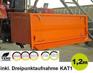 YERD Heck container Transport mulde Behälter 120cm KAT1 Box Kipp Traktor kippbar - Bild 1 von 8