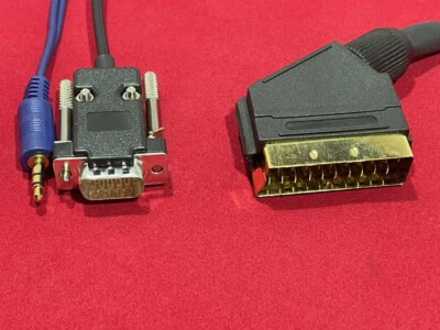 1m Monitor Cable/Lead for Acorn A5000/A3010/A3020/RiscPC/Risc PC etc inc audio - Image 1 of 4