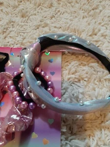 kids face mask set of 2 with matching hair accessories new - Picture 1 of 5
