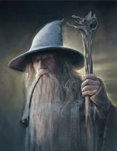 Gandalf The Grey Gray Wizard Mithrandir Lord of the Rings & The Hobbit Fine Art - Picture 1 of 1