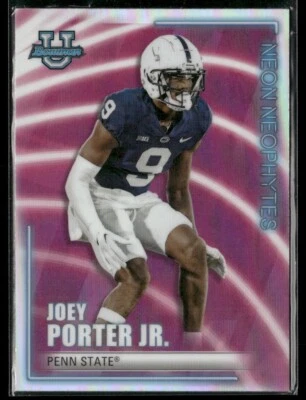 2022 Topps Bowman University Neon Neophytes Joey Porter Jr. #NN-16 Penn State - Image 1 of 2