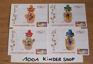 KINDER C-127 128 129 130 - SIESTA SINGERS - BPZ SET NEUTRAL - Photo 1/1
