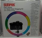 Pro Series Sunpak 12' Multi-Color Vlogging Kit - RGB Ring Light, Tripod, Remote