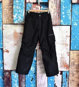 Boy's Kids Athletic Works Ski/Snow Pants Belted MEDIUM Black PRE-OWNED - Picture 1 of 13