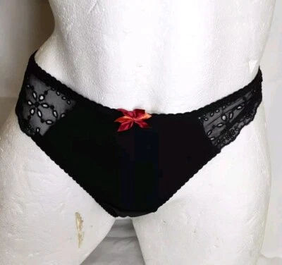 Tanga de cadena Kate Daisy Curvy - Negro - Talla 8 - Nuevo con etiquetas Foto 1 de 4