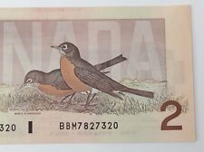 1986 Canada 2 Dollars Uncirculated Banknote BBM Large B Thiessen Crow G196