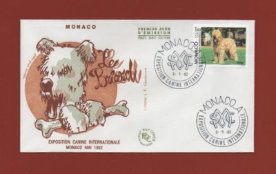 FDC MONACO 1982 - International Dog Show - The Briard - Image 1 of 2