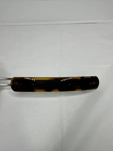 Vintage Wood Animal Print Retro Brown Hair Clip Barrette Unmarked - Picture 1 of 7