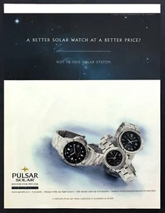  1999 Pulsar Solar 3 Watch Models photo Solar Collection vintage print ad - Picture 1 of 1