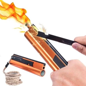 Flint And Steel Fire Starter Kit 7in1 Xxl Xl Ferro Rod Fire Steel Bushcraft Equi - Picture 1 of 7