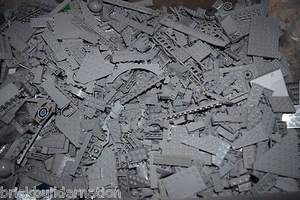 ☀️1/4 PFUND HELLGRAU LEGOS Mix riesige Menge Pfund Stadt Teile Stücke Steine GRAU - Bild 1 von 8
