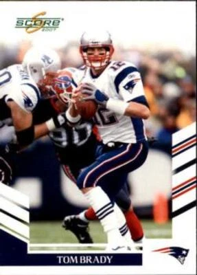 2007 Score #155 Tom Brady New England Patriots Football Card NM-MT ID:12641 - Image 1 of 2
