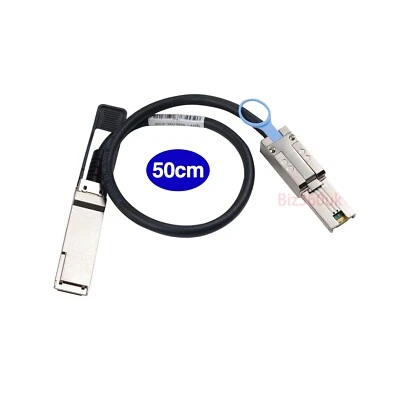 1.6FT External SAS Cable QSFP SFF-8436 to SFF-8088 For NetApp DS4243 DS4246 - Image 1 of 4