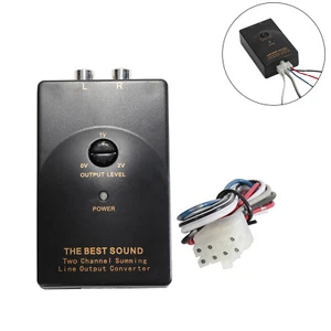 Car Audio AMP Speaker To RCA Adapter Stereo Line Output Converter High To Low - Picture 1 of 9