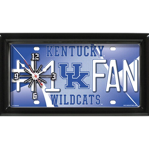 Kentucky Wildcats NCAA # 1 Fan Quartz License Plate Clock Cover